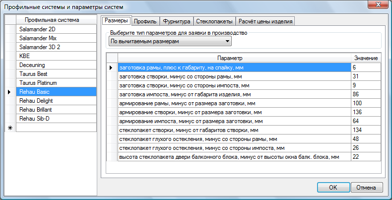 Окна-Двери Конфигуратор: справочник профильных систем и их характеристик